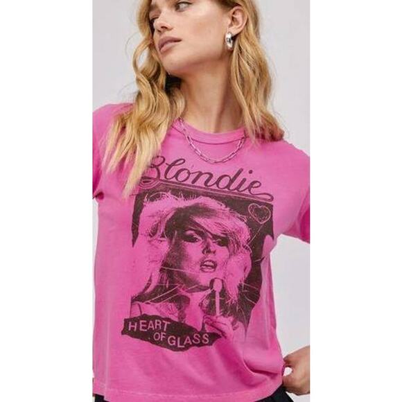 Daydreamer Tops - NWT Daydreamer Blondie Heart of Glass Pink Tee - XL